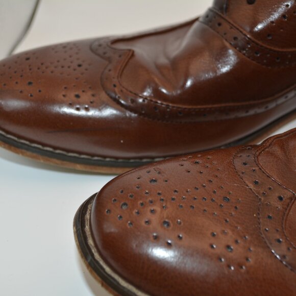 Masimo Men's Wingtip Brown Dress Shoes, Sz 11 - Picture 4 of 5